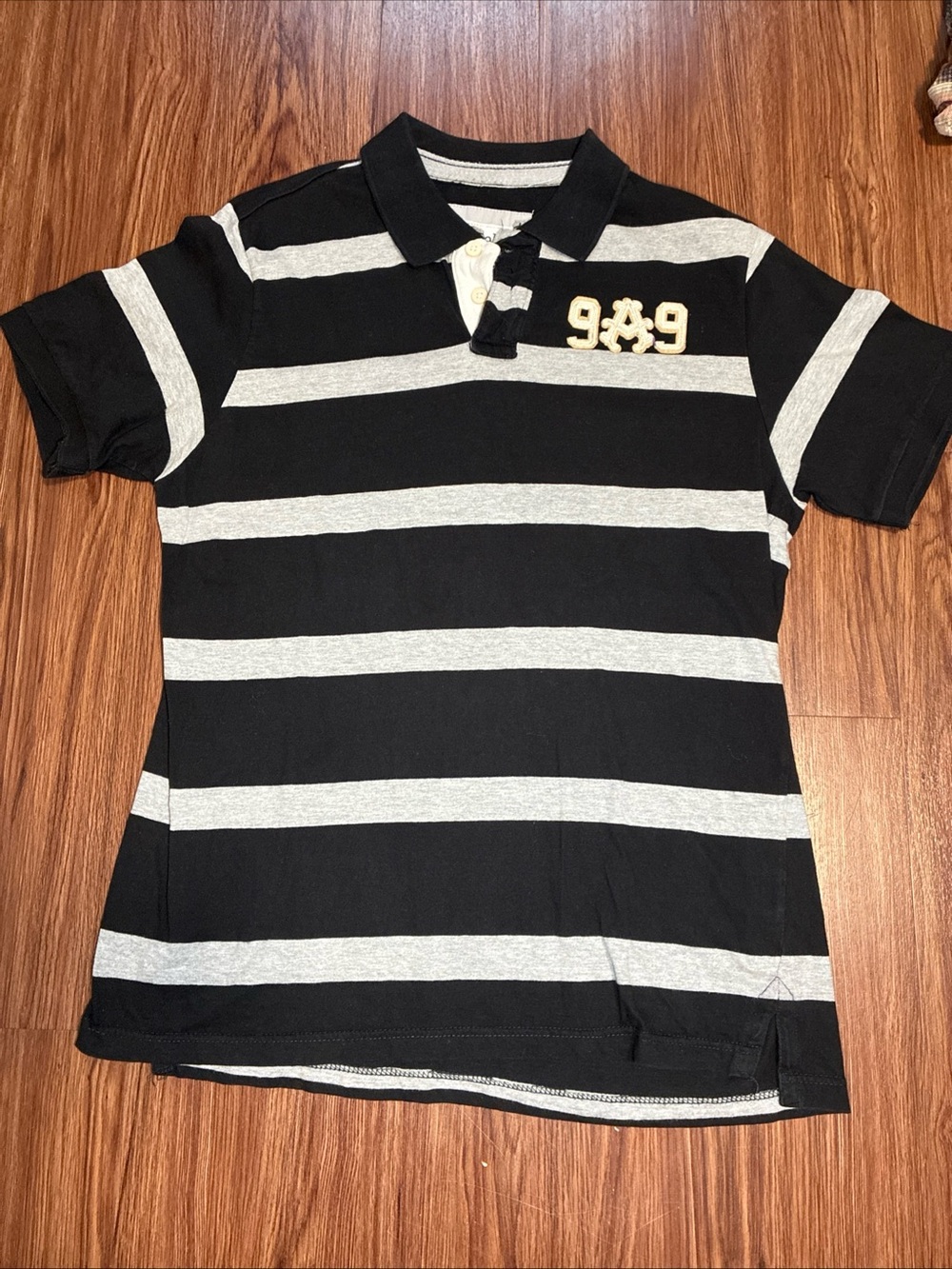 Akademiks Polo Shirt Black And Grey Size 2XL